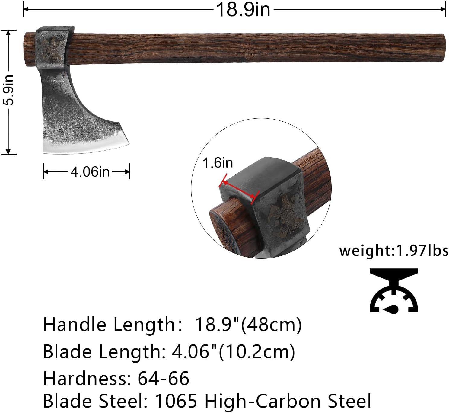 19inchvikingaxe1065beechwoodenhandleaxe 19inchvikingaxe1065