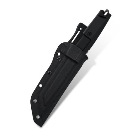 Fixed Blade Knife with Sheath, Survival Knife with Rubber Handle, 11-Inch Hunting Knife Full Tang 420HC with Sharpener & Fire Starter - Ideal for Outdoor, Camping, Bushcraft